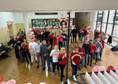 Walentynki w CKZiU2 w Radomiu - Uczniowie szkoły