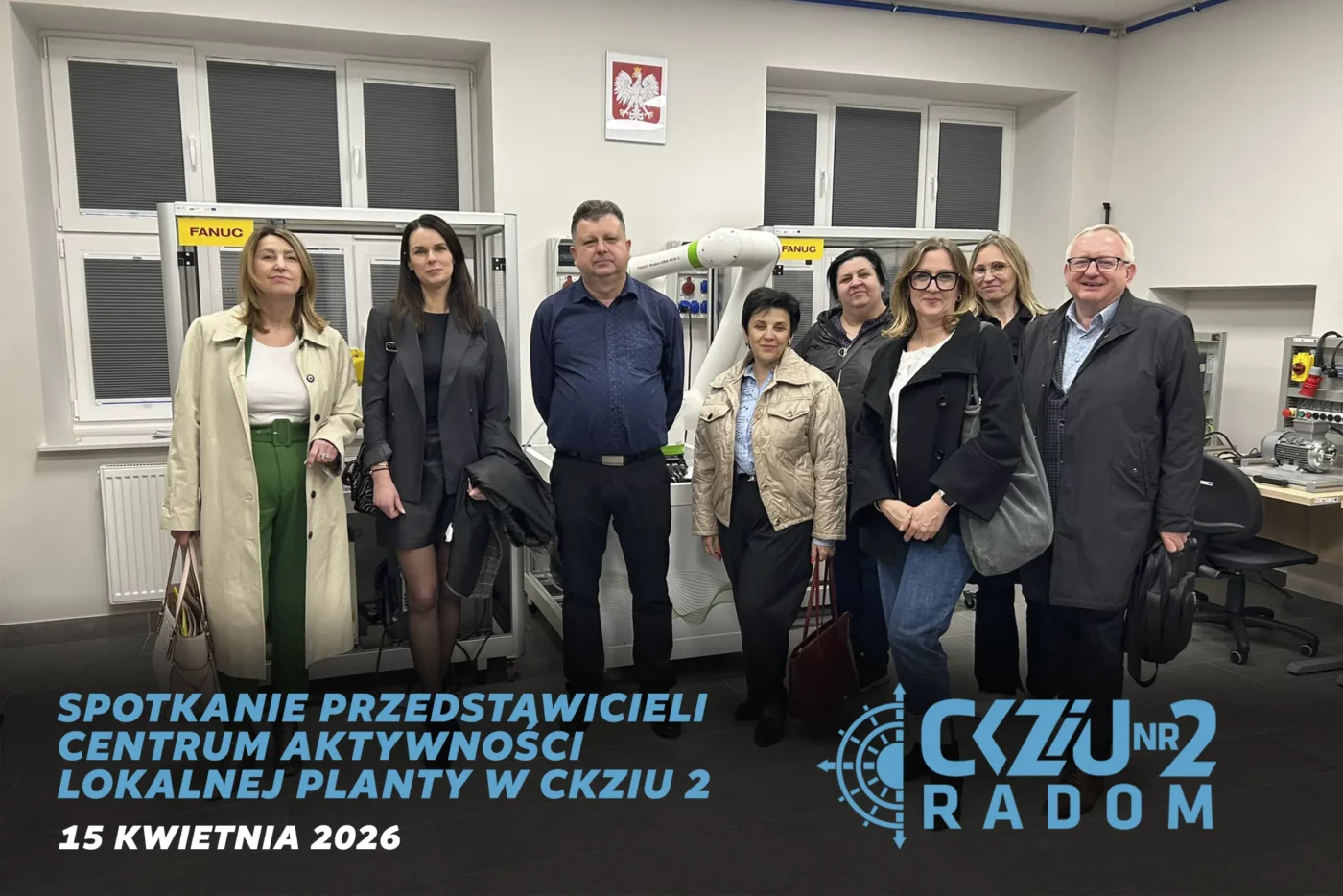 Przedstawiciele Centrum Aktywności Lokalnej Planty podczas wizyty w Branżowym Centrum Umiejętności Nr 2 w Radomiu