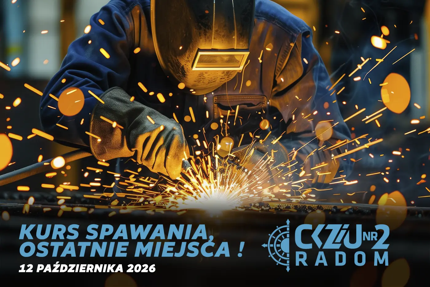 Kurs spawania w CKZiU Nr 2 w Radomiu – ostatnie wolne miejsca na szkolenie rozpoczynające się 12 października 2026 roku. Zapisy telefoniczne.